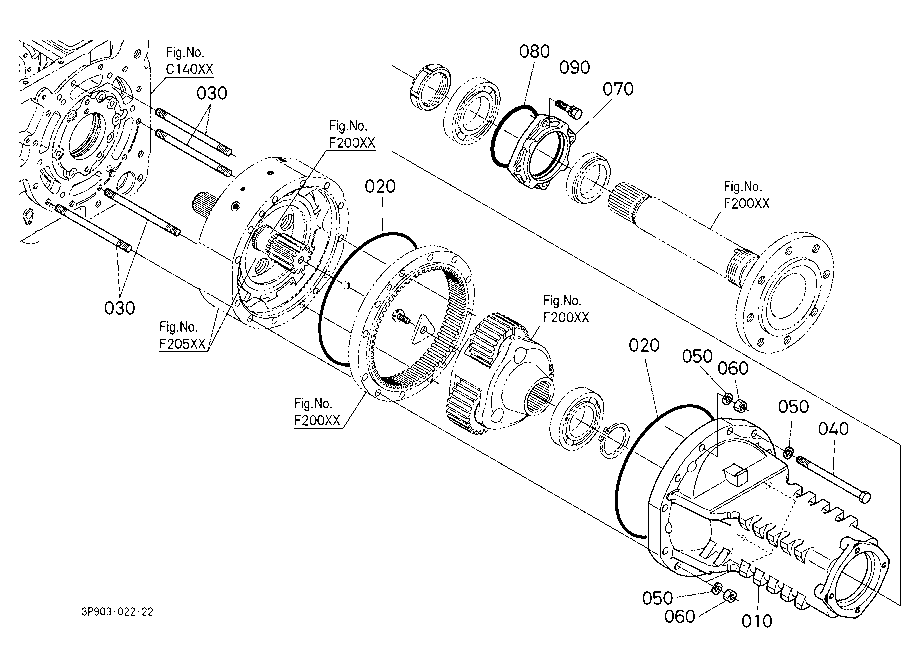 Rear Axle Case Lh