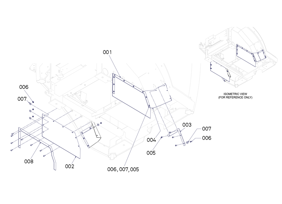 Cab Rubber Skirt Assembly