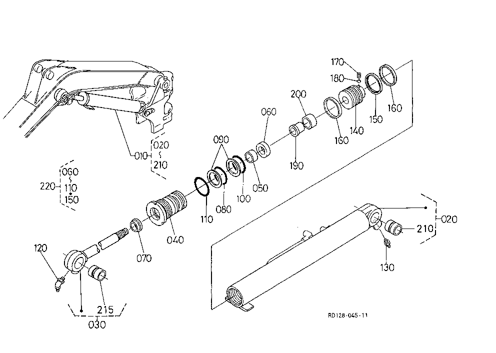 Boom Cylinder And Component Parts