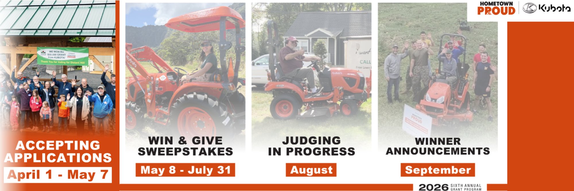 Kubota hometown grant