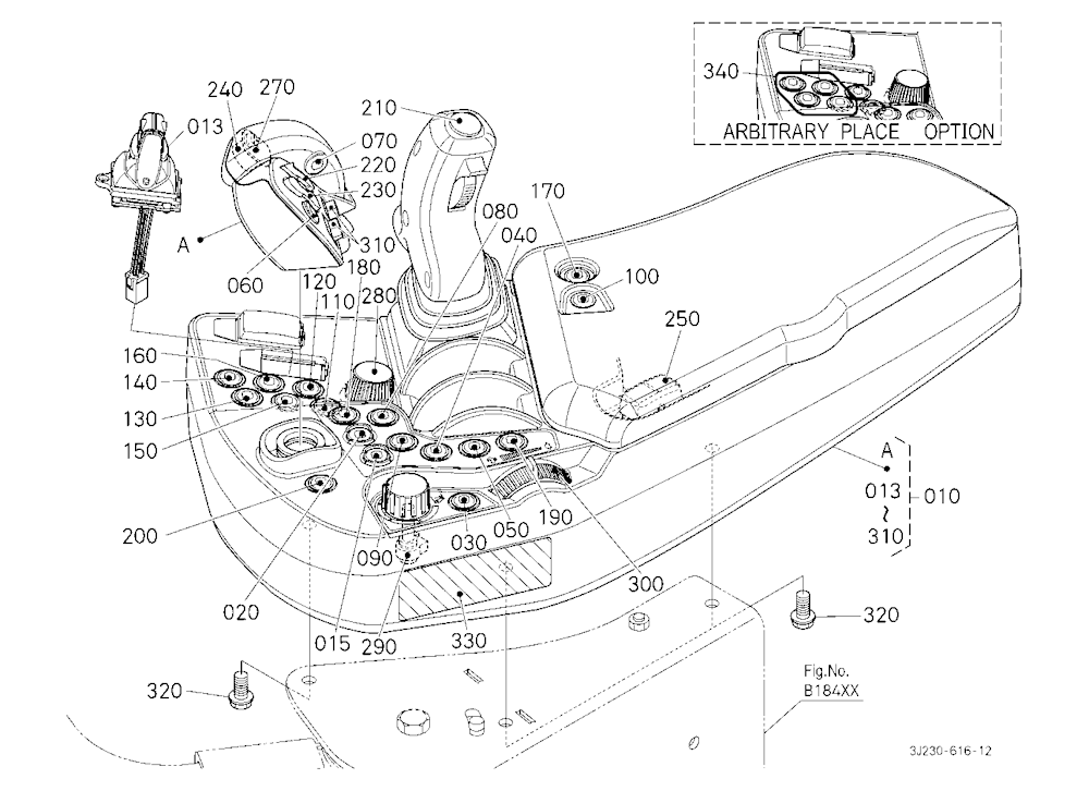 Armrest (4 Remote Control Valves) [With Joystick]
