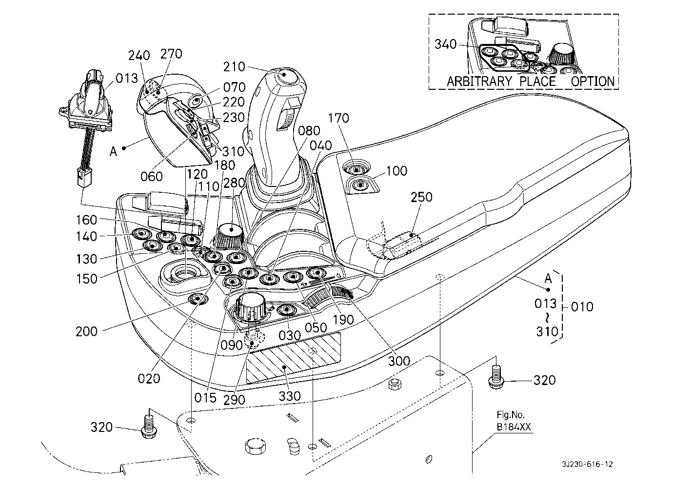 Armrest (4 Remote Control Valves) [With Joystick]
