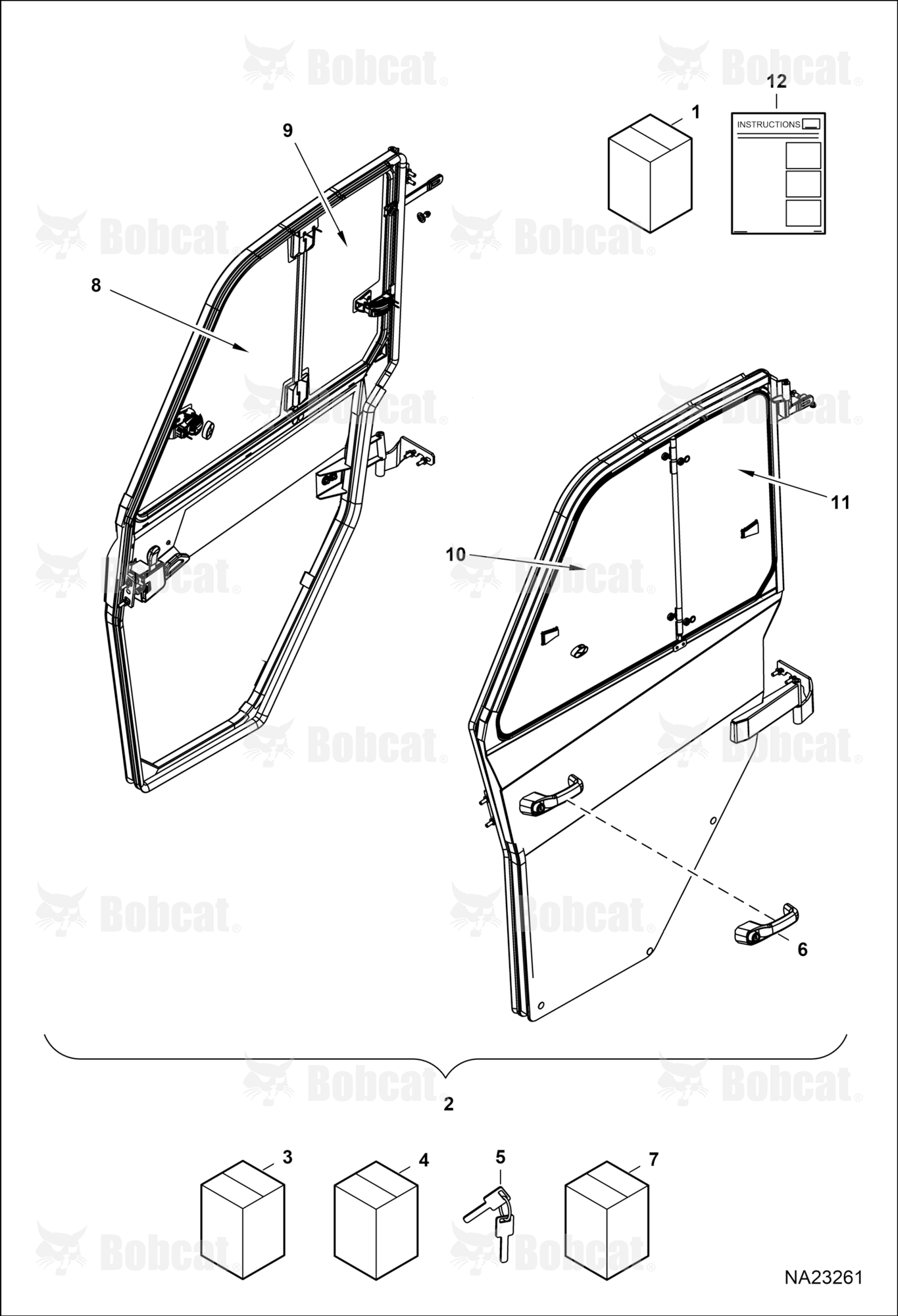 CAB Door Kit (Clear)