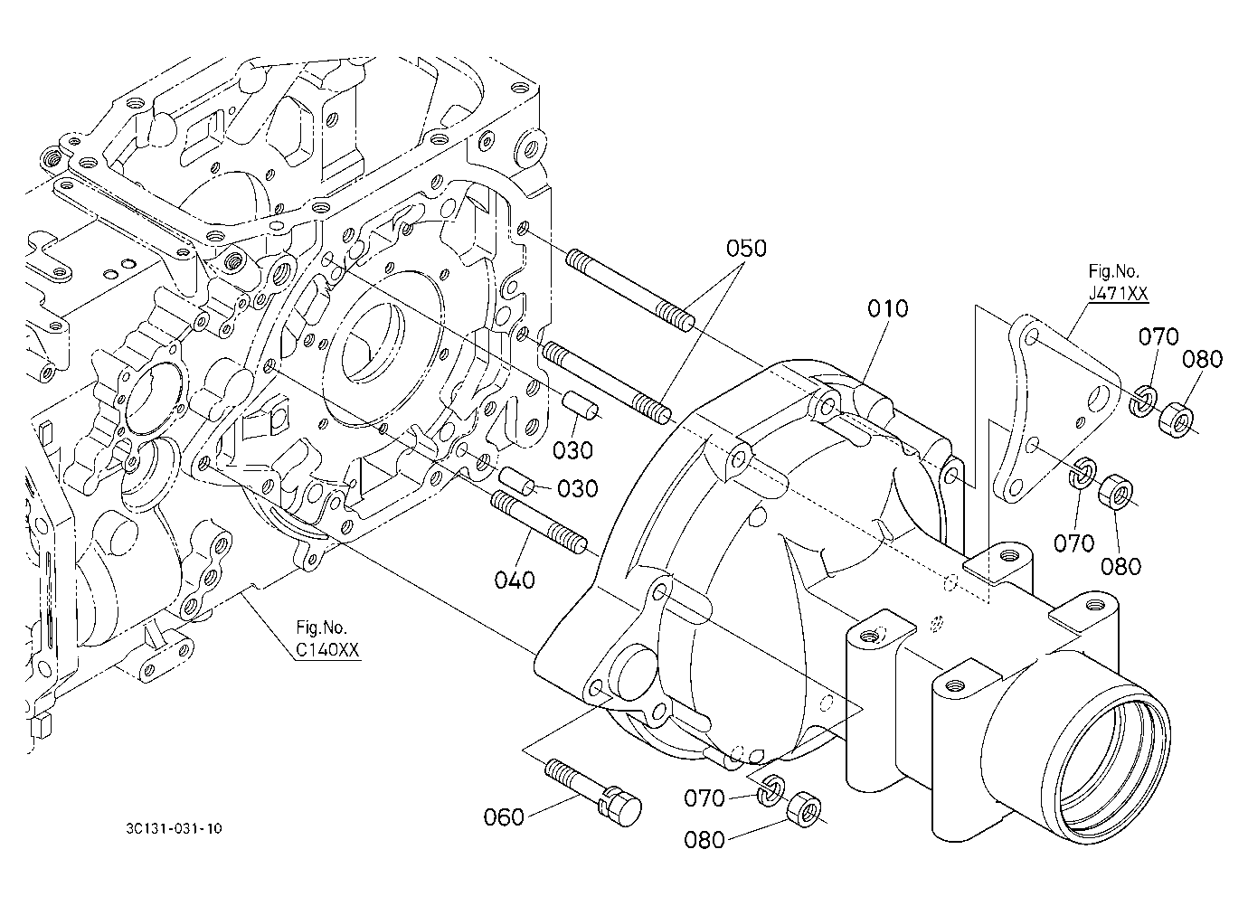 Rear Axle Case Lh