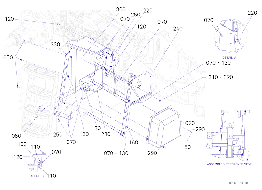 Steps Mount Assembly - Rh, R1 (Part 2)