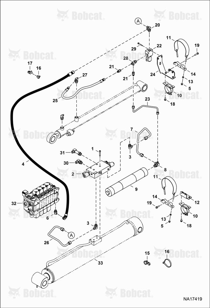 Boom Suspension (Single Accumulator) (W/Float)