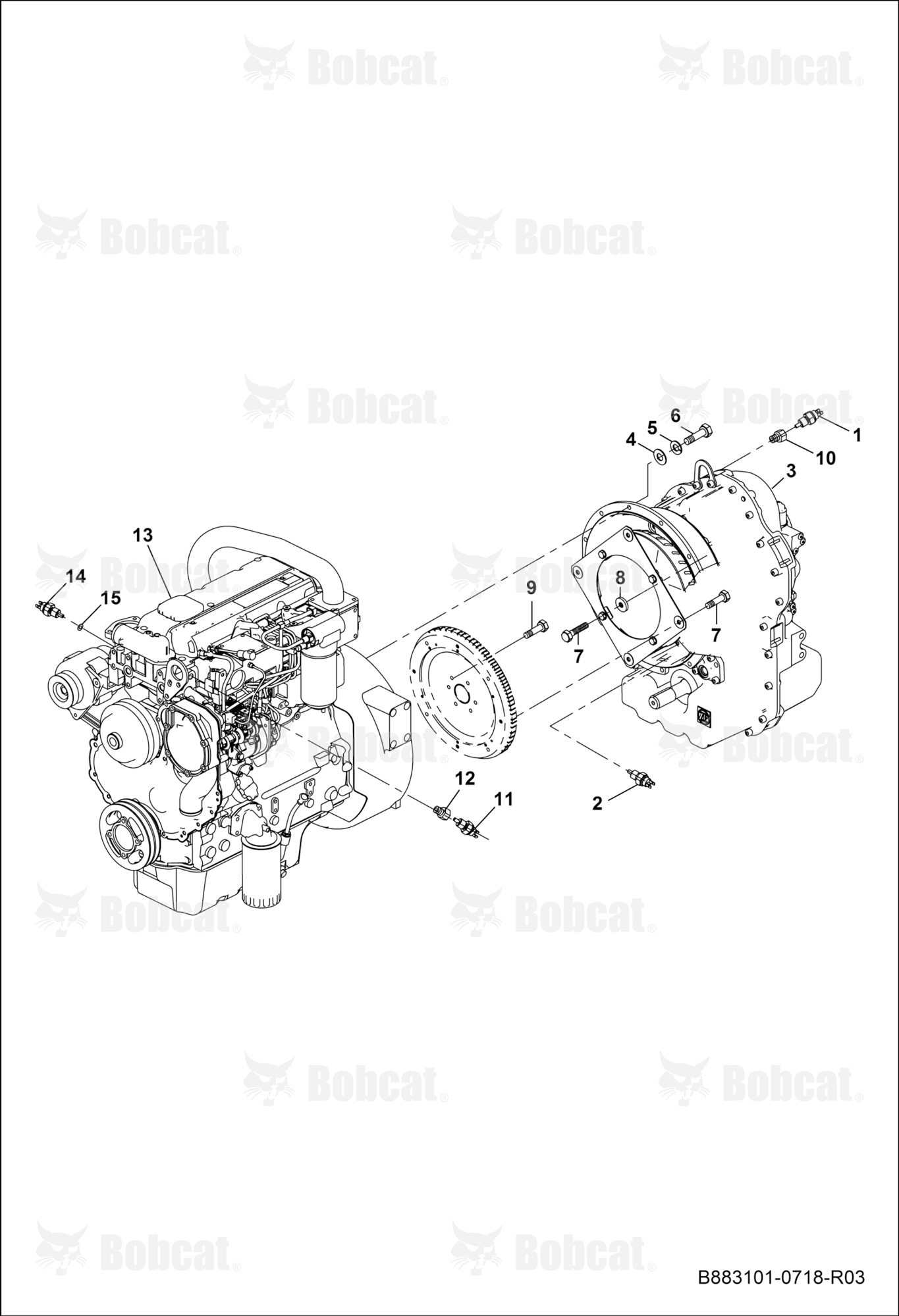 Engine and Transmission Connections  B4B611130 - B4B611152
