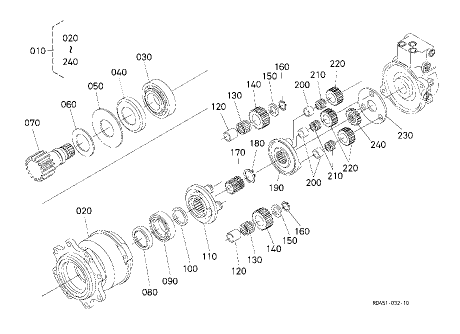 Swivel Motor (Component Parts)
