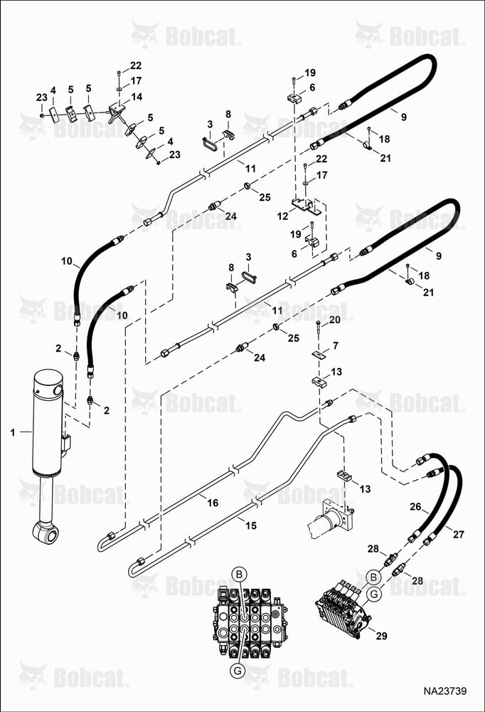 Hydraulic Circuitry (Tilt) (W/Boom Auxiliary)