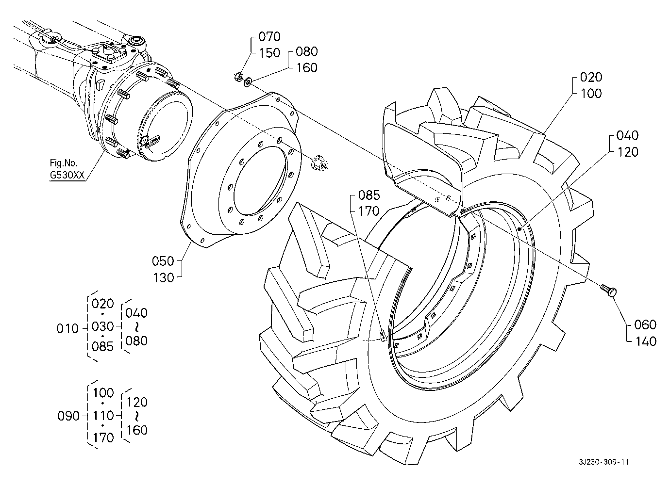 Front Wheel (420/85R28) [Mitas]