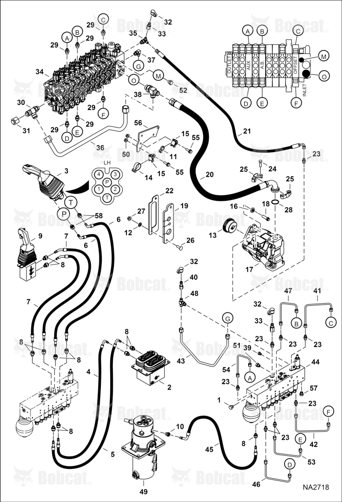 Hydraulic Circuitry (Manifold & Pump) (W/ Angle Blade)