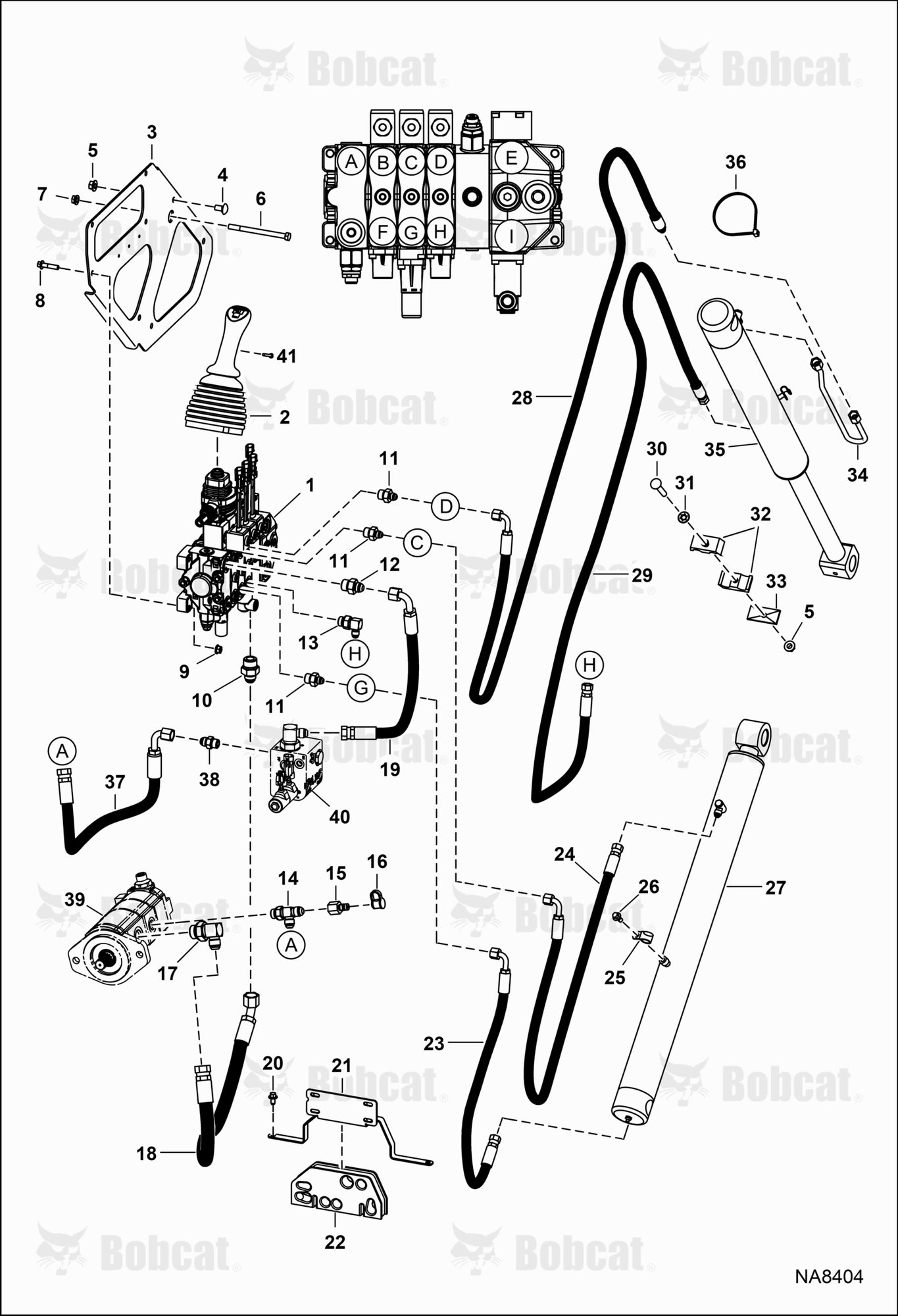 Hydraulic Circuitry (Work W/Power Bob-Tach)