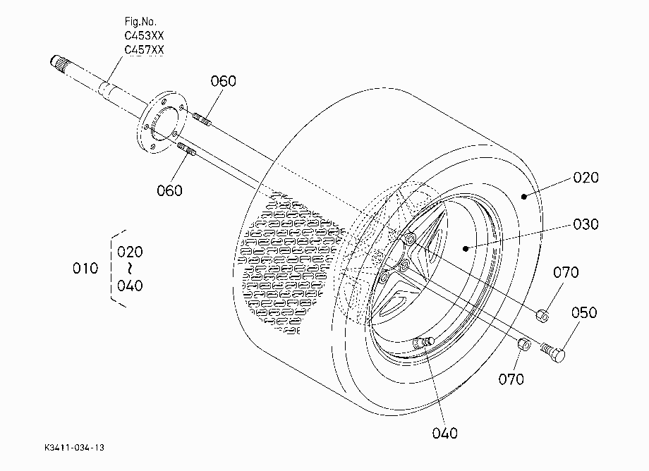 REAR WHEEL (24*12-14)