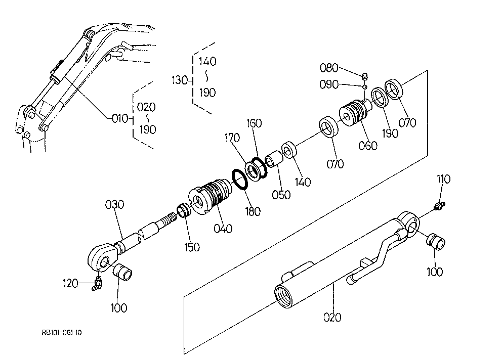Arm Cylinder And Component Parts