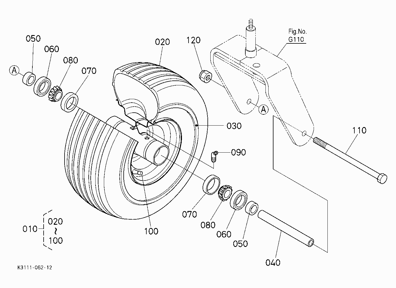 FRONT WHEEL (15*6.00-6)