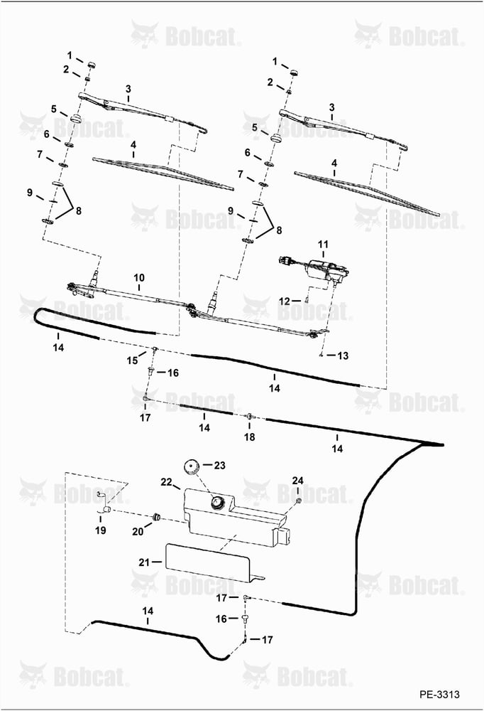 Wiper Assembly B2LH11001 - B2LH11125