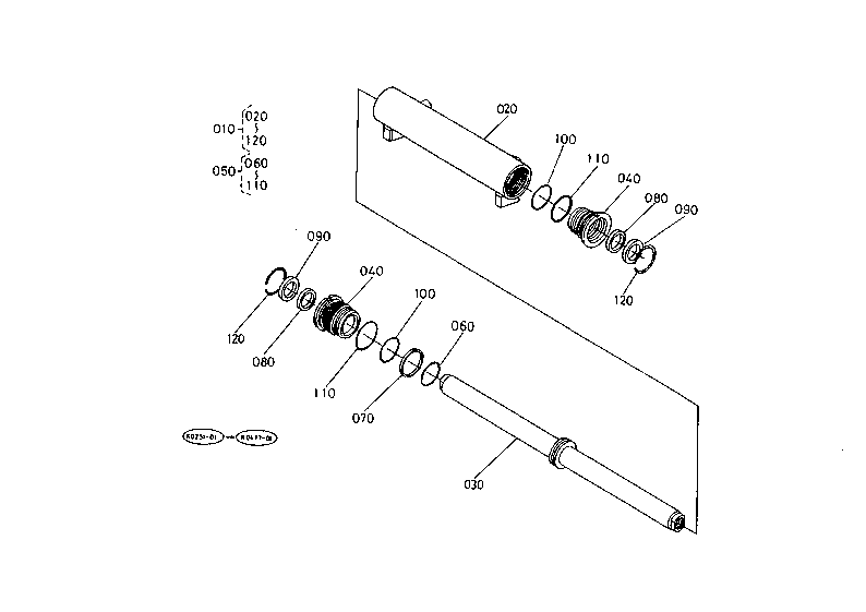 Steering Cylinder [Old Type 1] [Component Parts]
