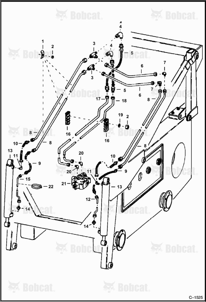 Tilt Cylinder Hydraulic Circuitry (B.O.M. Electric)