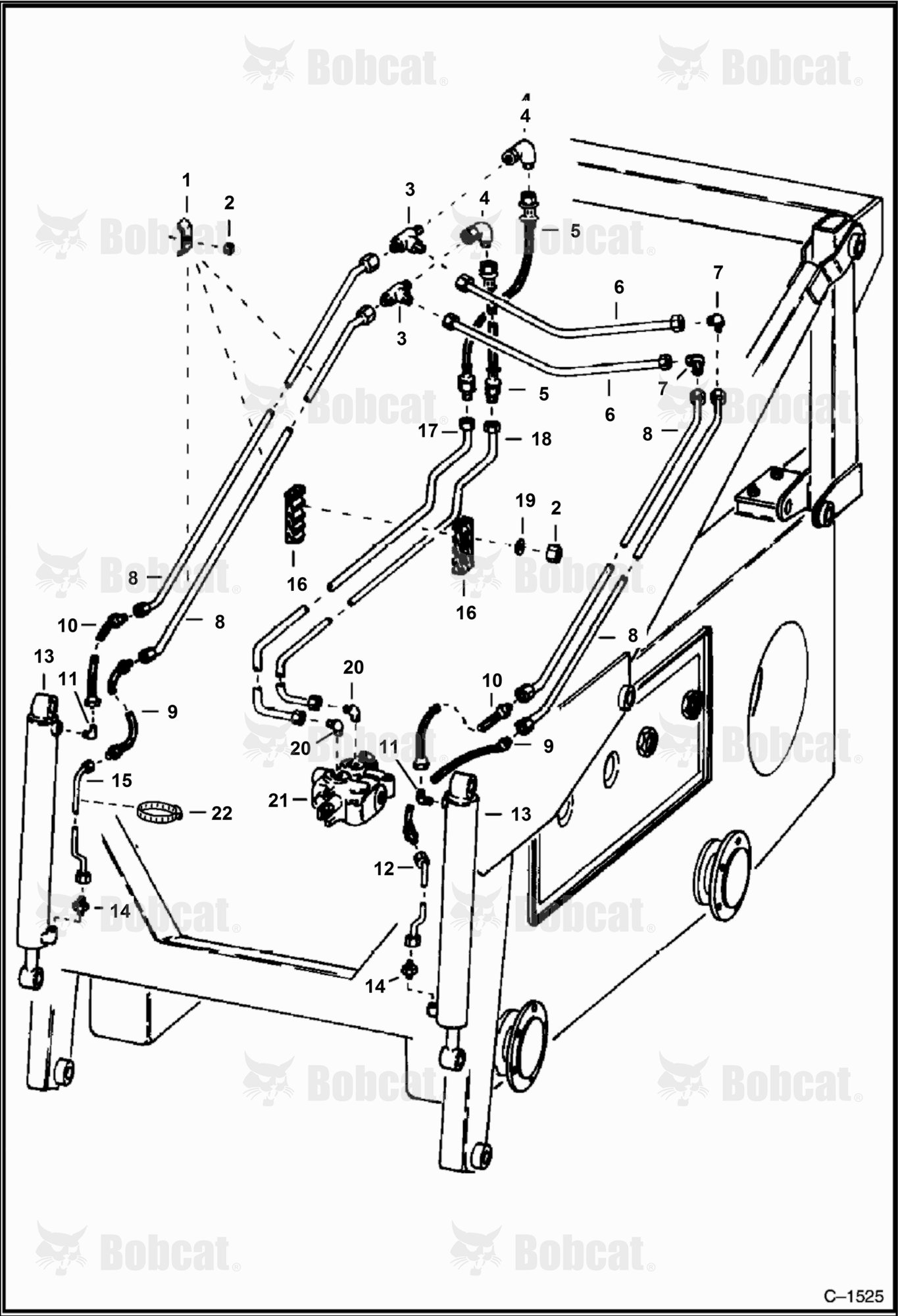 Tilt Cylinder Hydraulic Circuitry (B.O.M. Electric)