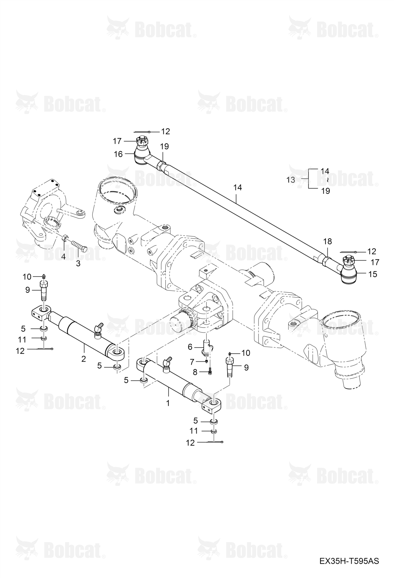 Steering Cylinder Group (Dual Steering Cylinders)