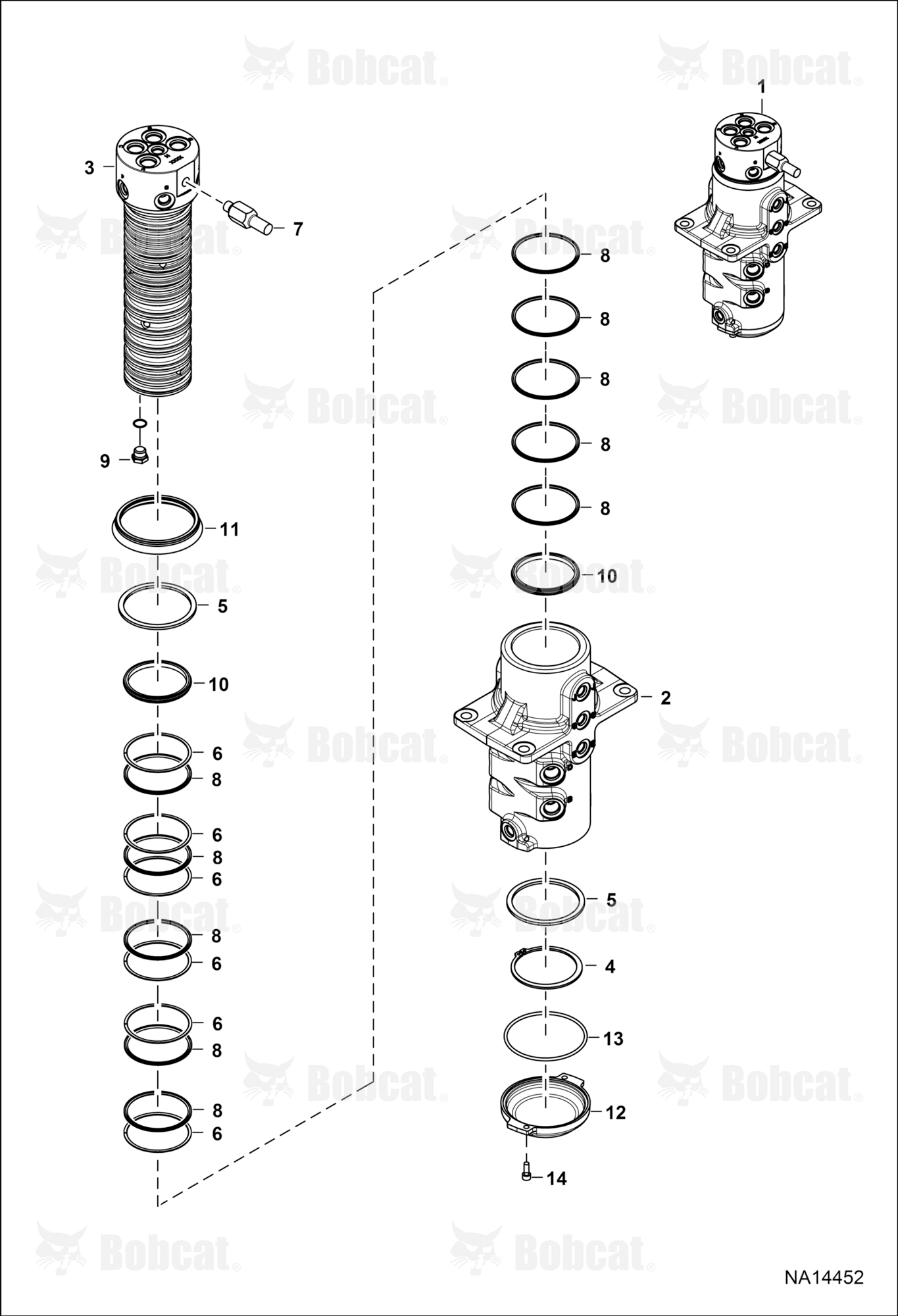 Swivel ASSY (W/Angle Blade)  AJ1912875 & Above