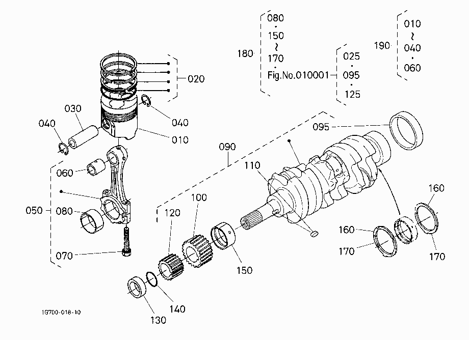 PISTON AND CRANK SHAFT