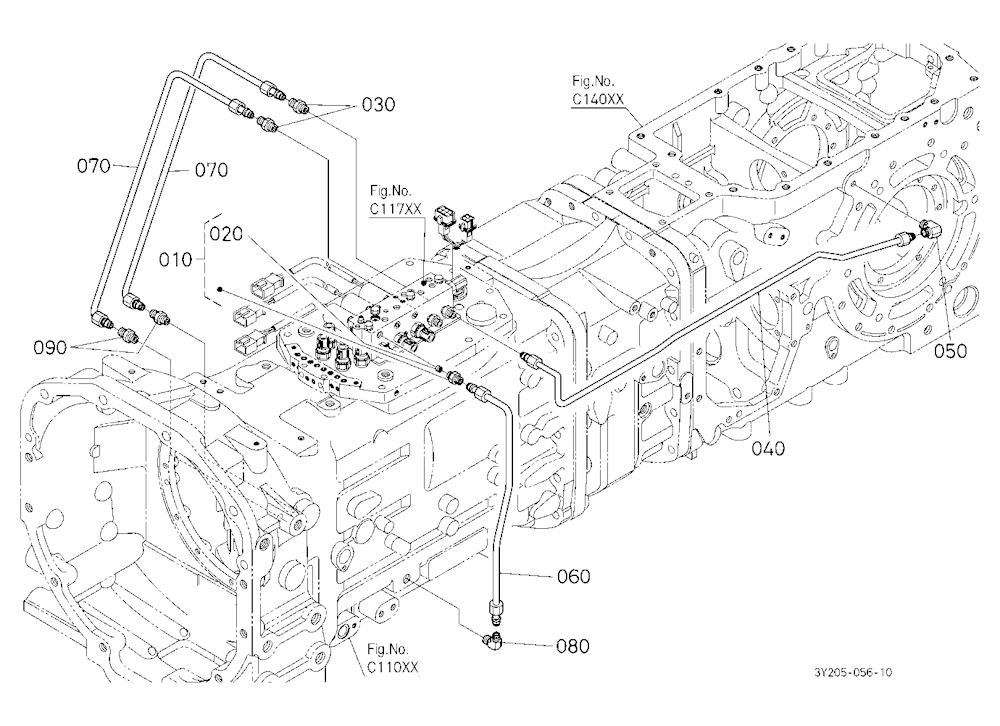 Hydraulic Oil Line (Bi-Speed Turn/Rear Diff.)