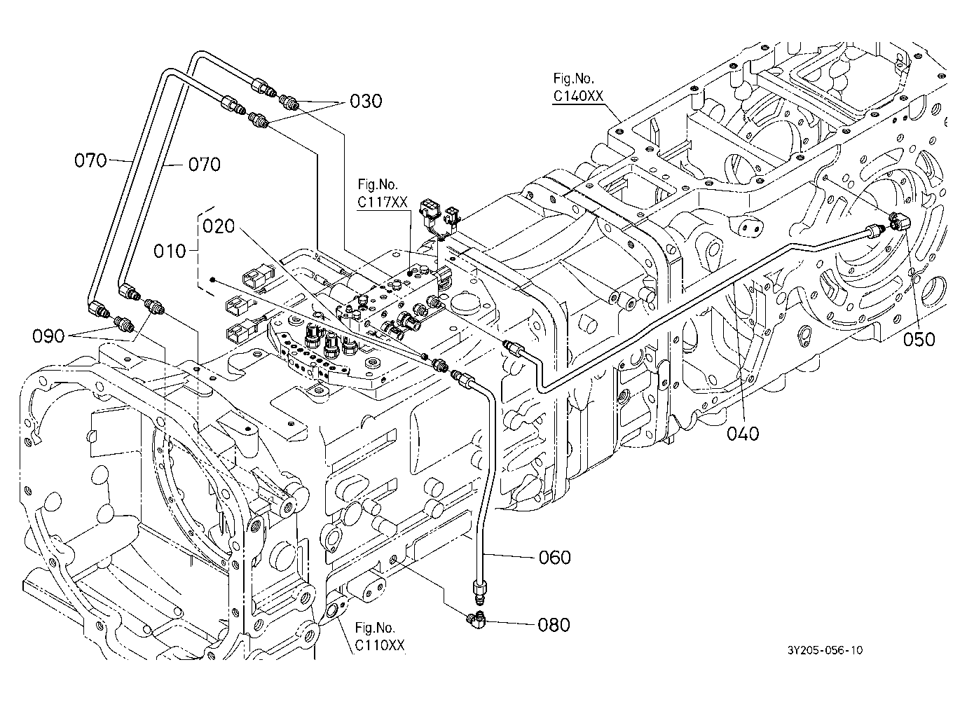Hydraulic Oil Line (Bi-Speed Turn/Rear Diff.)