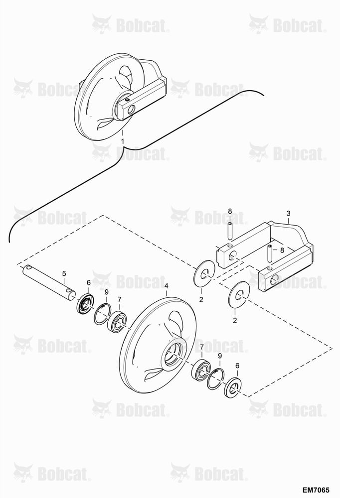 Undercarriage (RH Front Idler) (#7145226)