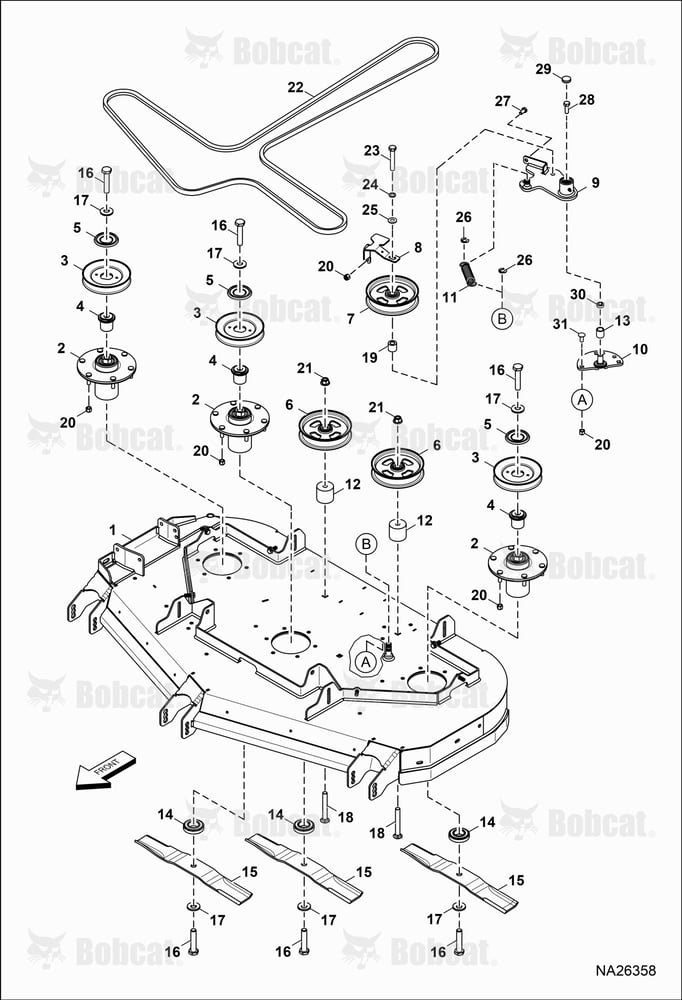 BELTS, Pulleys & Blades (52")