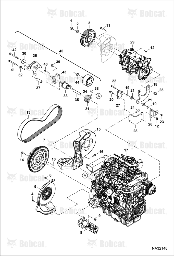 Engine & Attaching Parts (Belt Drive System)