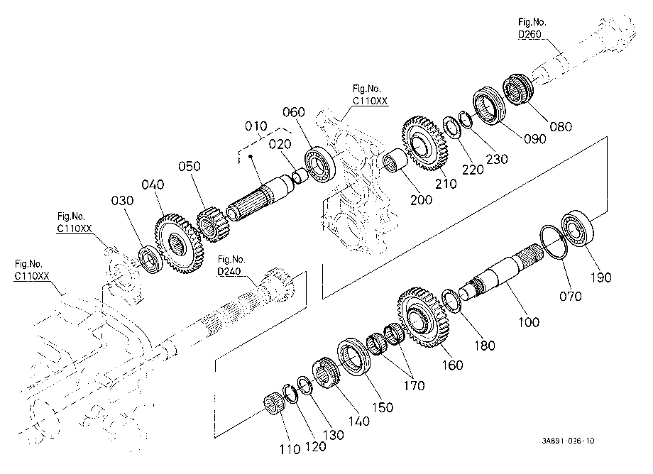 Range Gear Shaft [A]