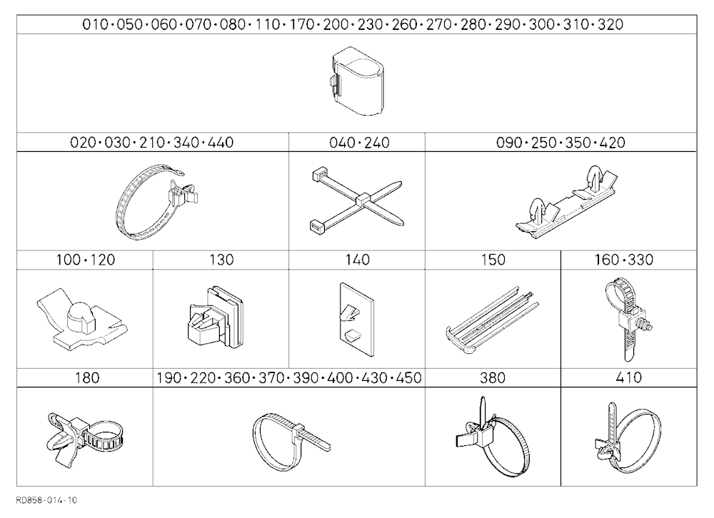 Wire Harness Clamp [Except Angle Blade Type]
