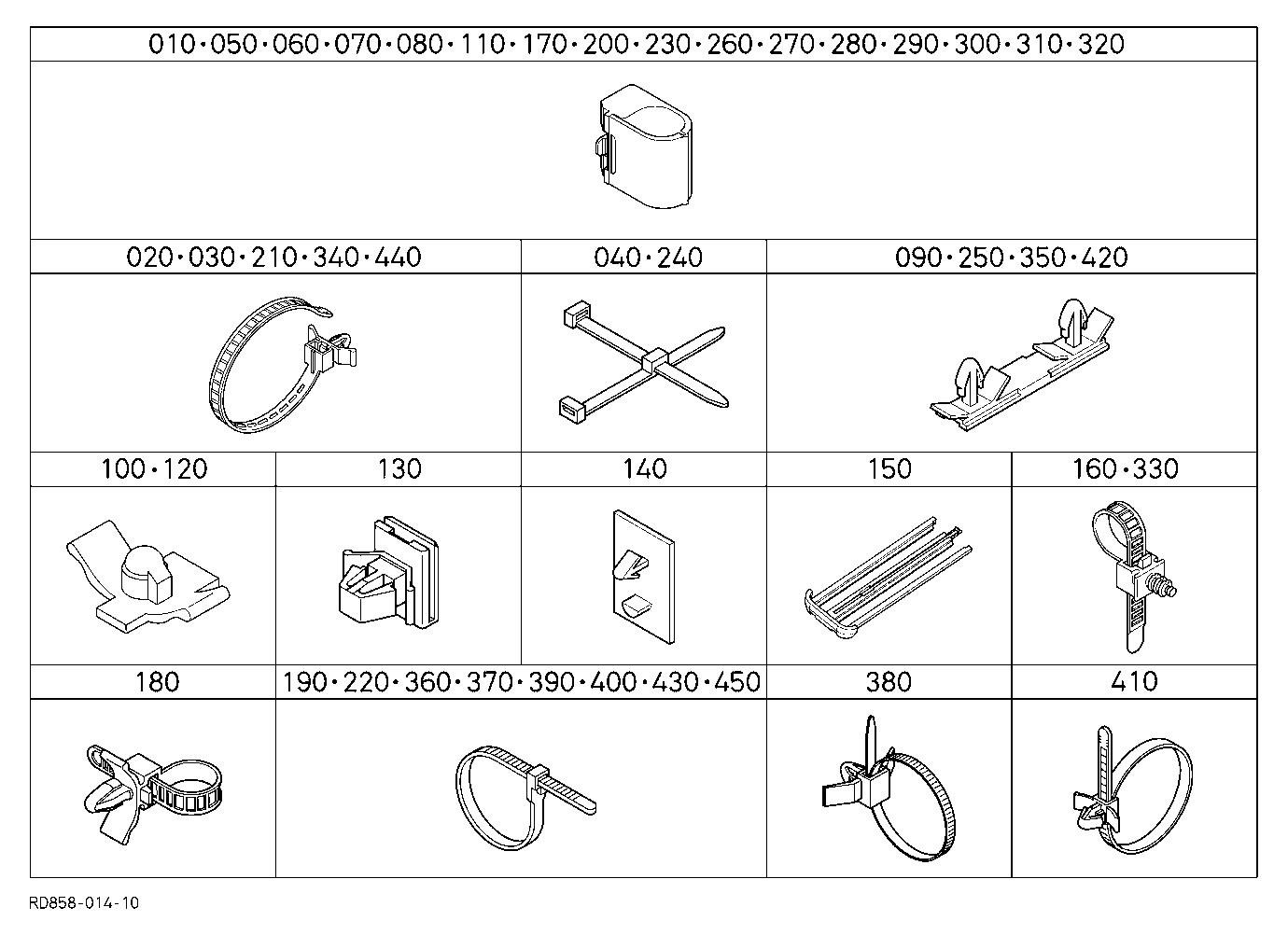 Wire Harness Clamp [Except Angle Blade Type]