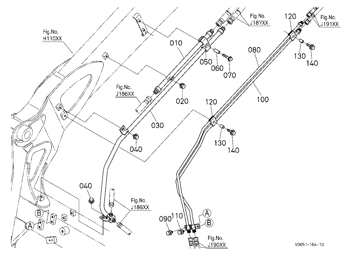 Oil Piping (Arm Right) [Hydraulic Hitch]