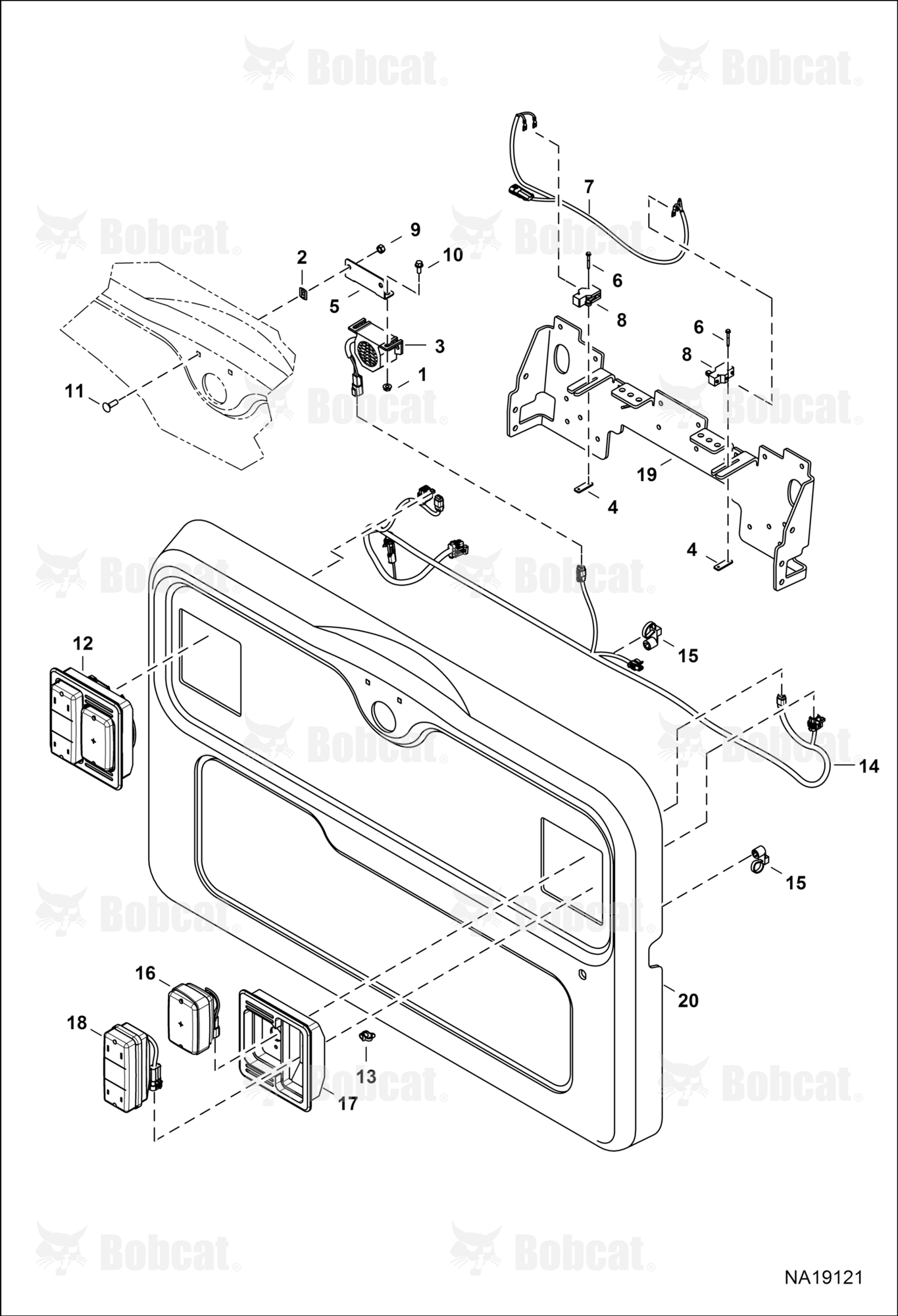 Engine Electrical Circuitry (Rear Lights & Back-up Alarm) (Euro Tail Lights)