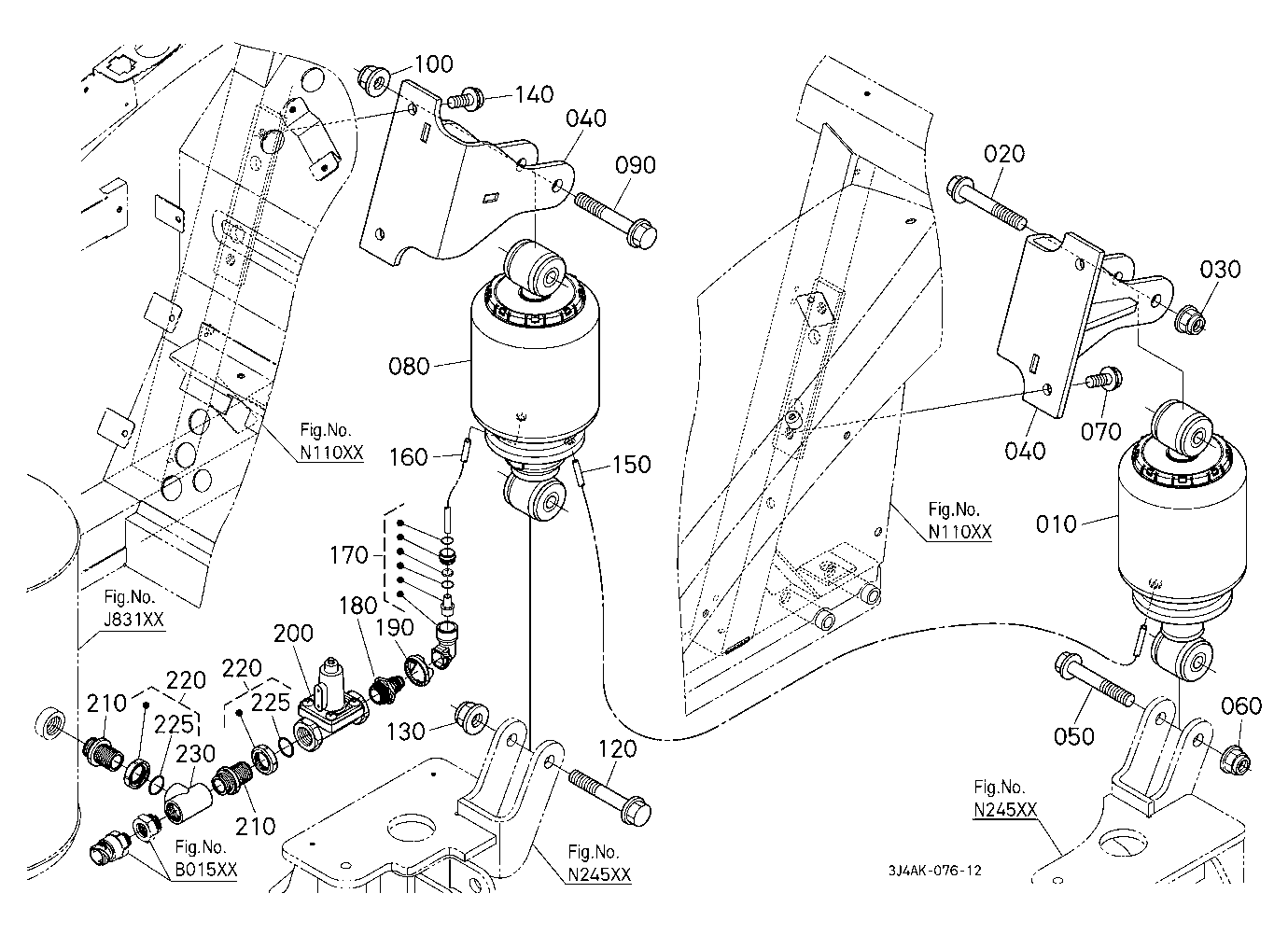 Rear Damper [With Rear Suspension (Air)]