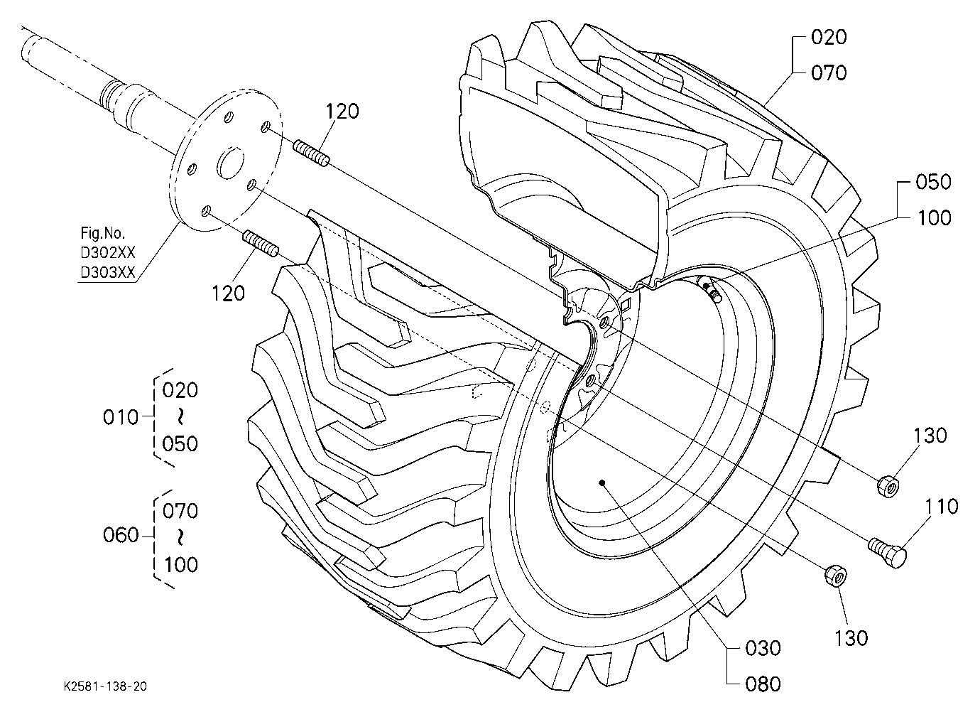 Rear Wheel (26*12.00-12)