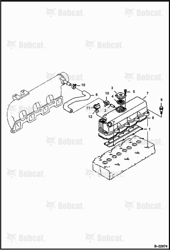 Rocker Arm Cover (Kubota - V2203 2EB - Tier II Replacement)