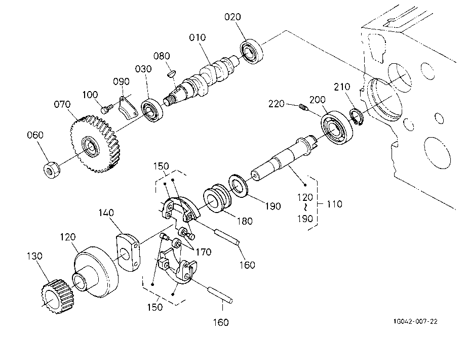 Fuel Camshaft And Governor Shaft