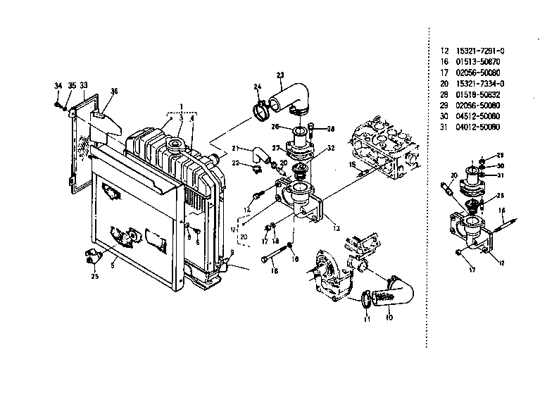 Radiator And Water Flange