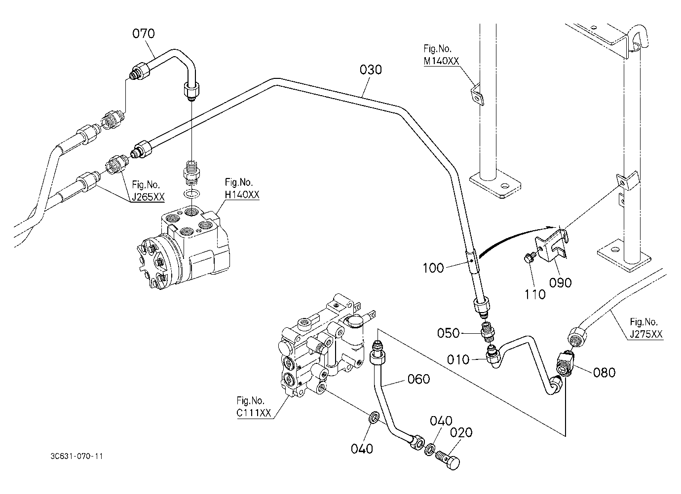 Hydraulic Oil Line (Shuttle/Controller)