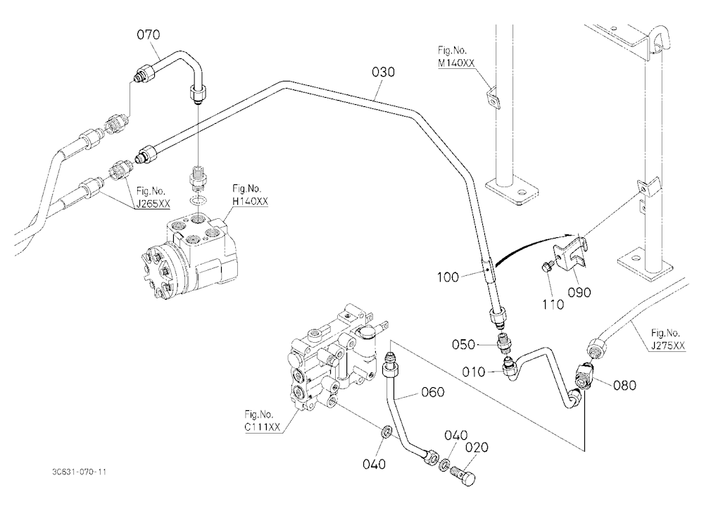 Hydraulic Oil Line (Shuttle/Controller)