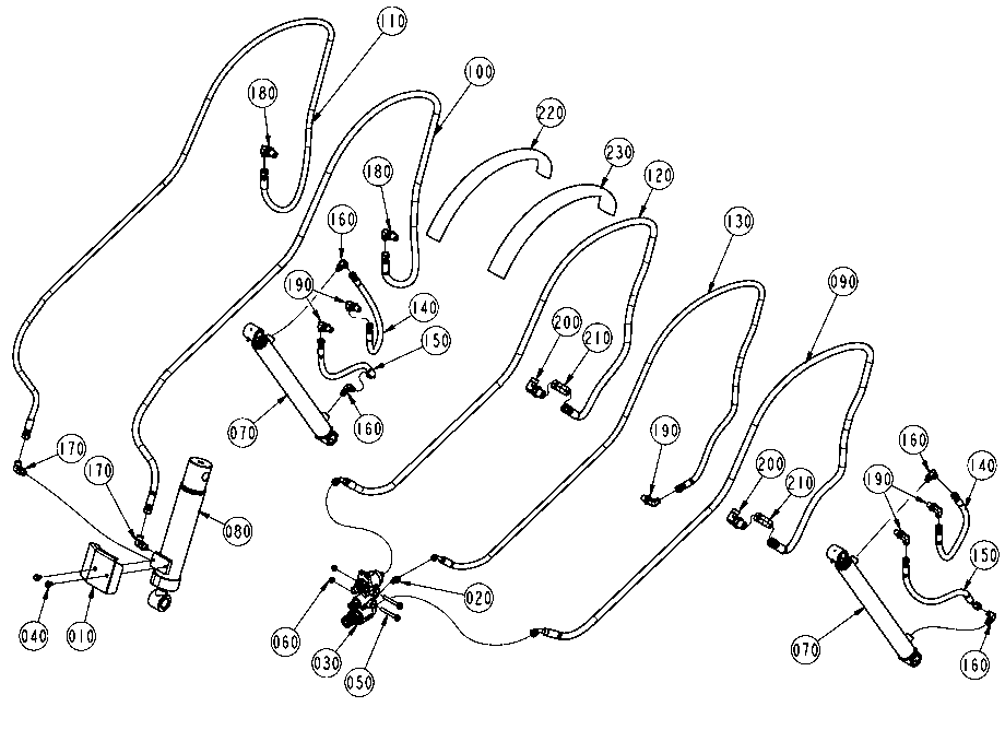 Hydraulic Lines (Loader Arms, Hitch, Case Drain)