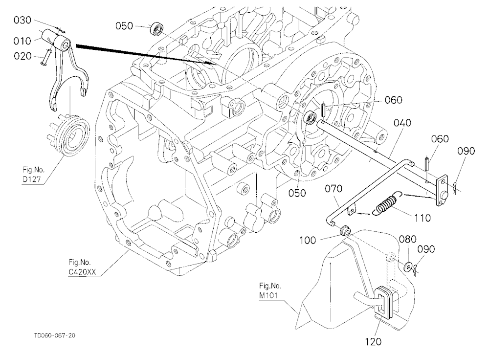 Differential Lock Shift Fork [Cab Type]