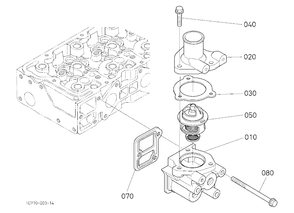 Water Flange And Thermostat