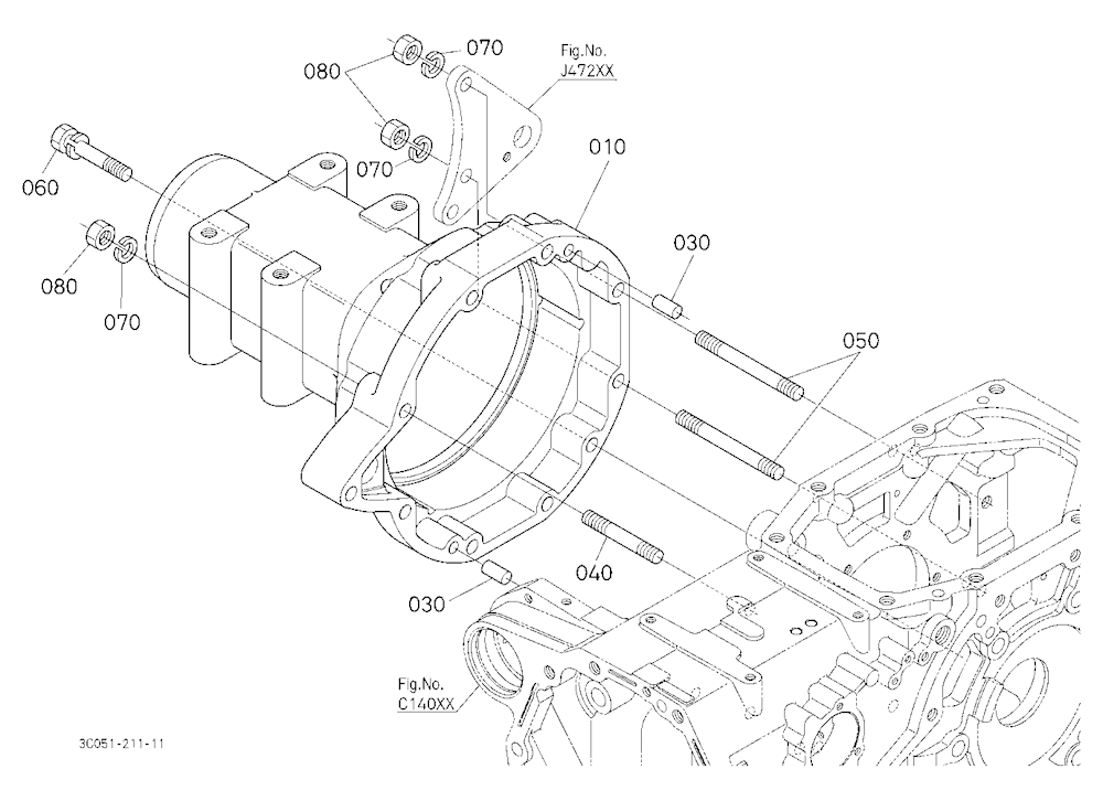 Rear Axle Case Rh