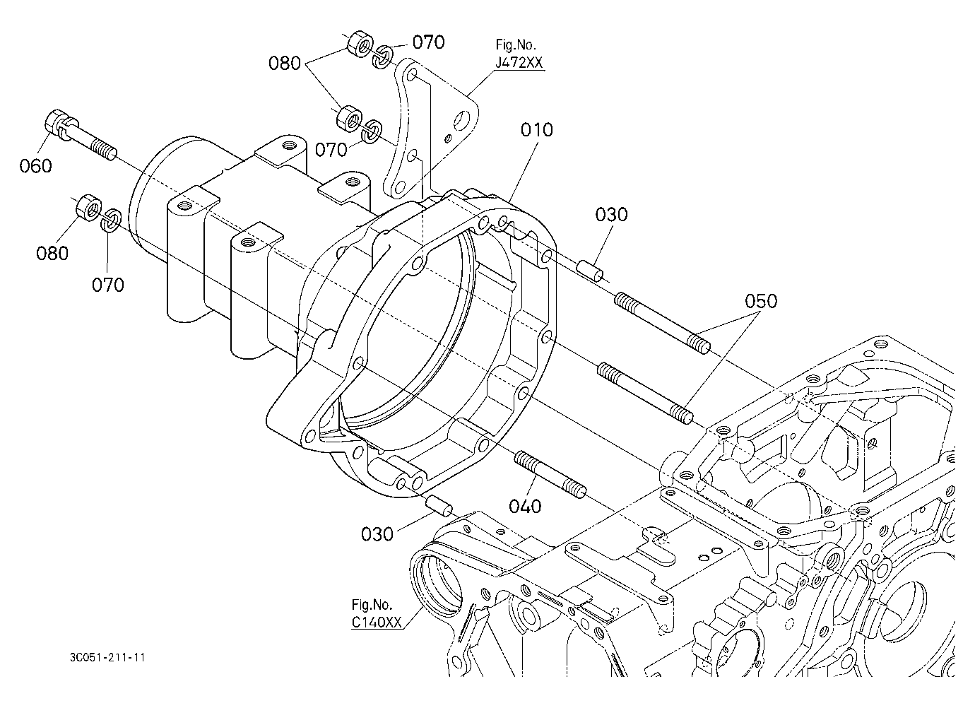Rear Axle Case Lh