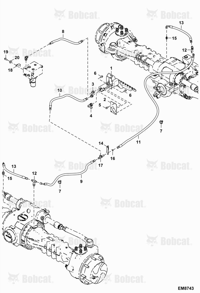 Hydraulic Circuitry (Brake Valve) (W/O Trailer Brake)  B35B11001 & Above