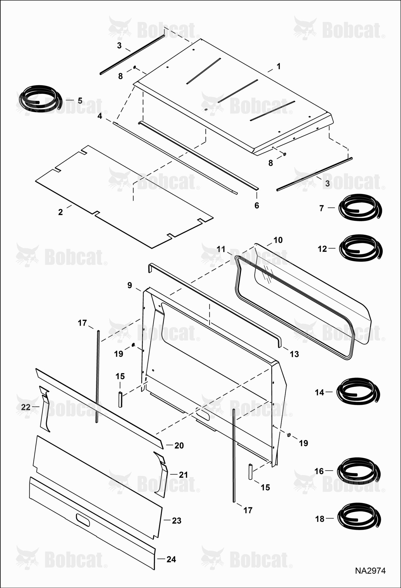 CAB Panels (Steel) (Roof & Rear Window)